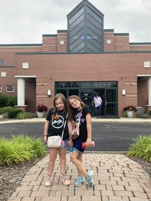 My granddaughter loves to bring friends to church!!