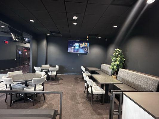 Pretty new lounge area up close.