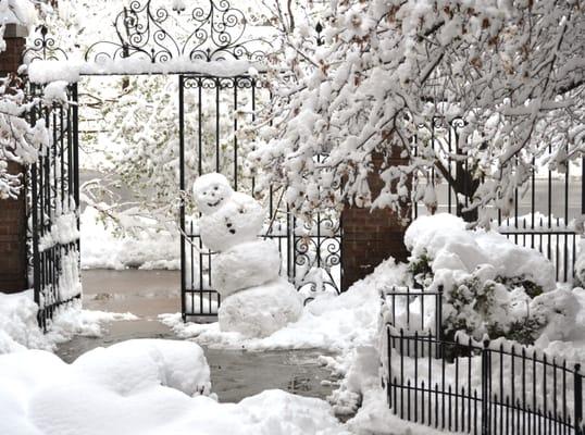 Beautiful Snowy Day! Acacia Courtyard - March 2016