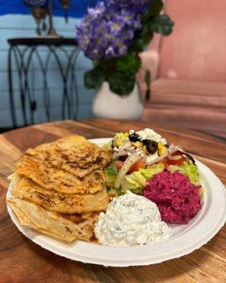 Gozleme and mezzes