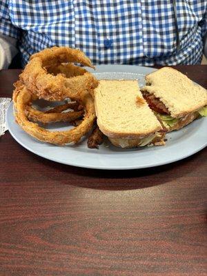 BLT and onion rings