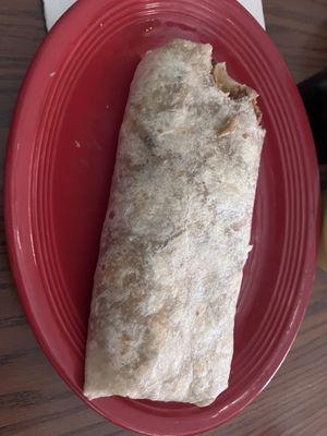 Chorizo and egg burrito