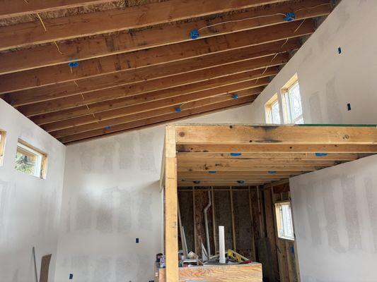 Inside of carriage house I wired.