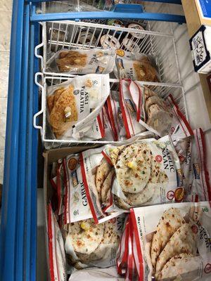 Garlic nan, vegetable samosa