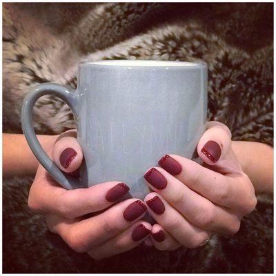 Matte Nails - Glossy French Tip flawlessly painted by Tracy