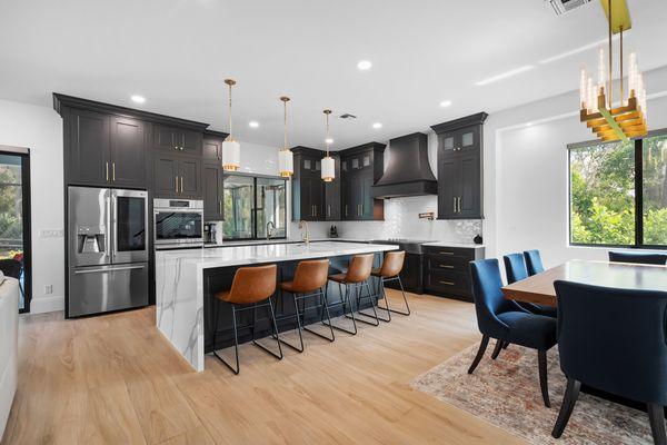 Custom home kitchen in Port St Lucie, FL. We built the home from scratch including this custom Fieldstone cabinetry kitchen.