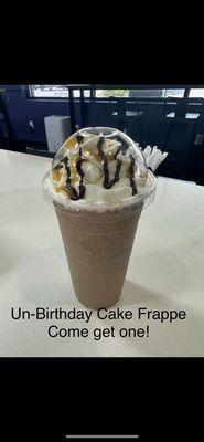 Un-Birthday Cake Frappe. Delicious!