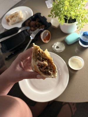 Chicken shwarma + liver in the back (Delivery)