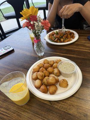 Punugulu, Mango Lassi, Chicken 65