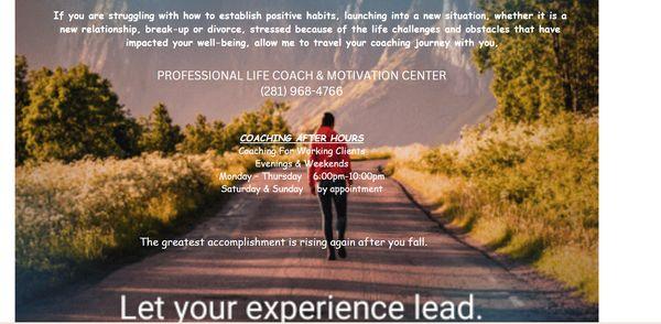 Professional Life Coach & Motivation Center