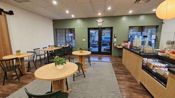 View from the product wall. Great ambience