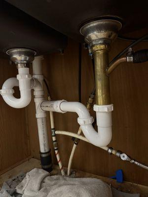 Plumbing under kitchen sink!