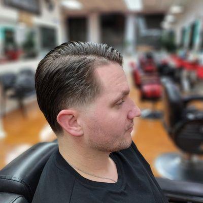My friend Brian gets low-taper, fade, and high style! Sleek, modern, and effortlessly cool"