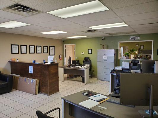 Interior view of the office
