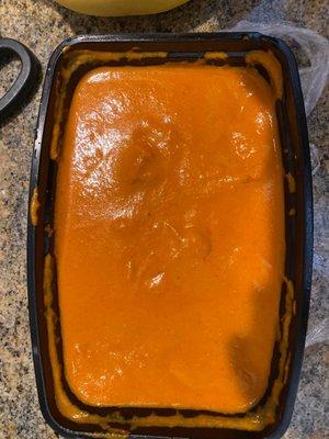 Butter Chicken with just a few chunks of chicken for $16.99