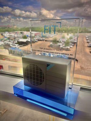 Airco achieved the Top 20 in Daikin FIT sales for North America in 2024 !