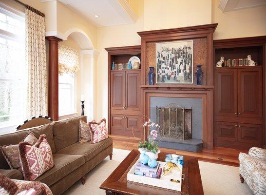 A Modern abstract painting by Stanley Bate at a client's home.