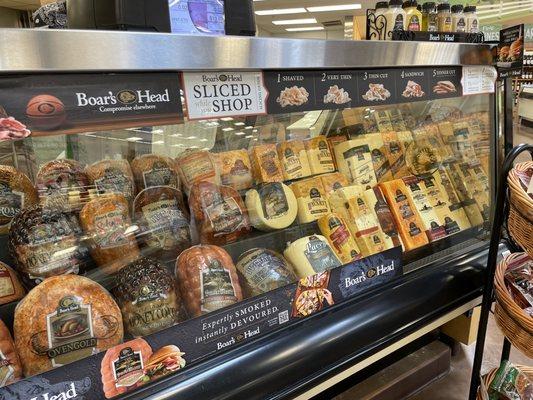 Deli area- choose the thickness you prefer for your deli meats