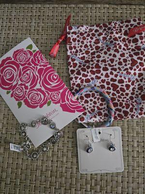 2 bracelets and a pair of earrings