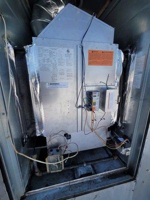 Duct work connections for new heat exchanger