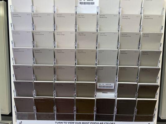 The swatches of greige