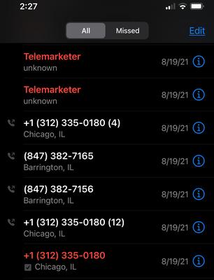 18 calls to this practice