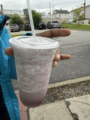 Frozen lemonade (I think it was blueberry or lavender flavored)