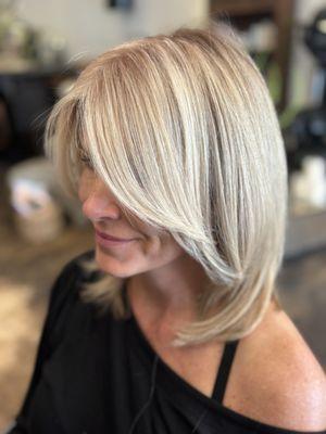 The perfect long layered bob