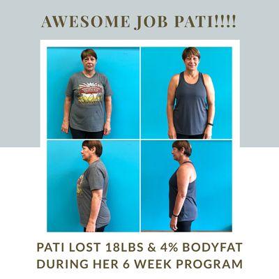 Pati, just finished her first 5k in 10years since starting with us 4 months ago