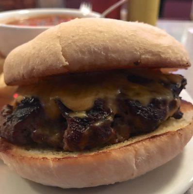 Average burger, comes with chili and fries. $10.50. Not impressed.