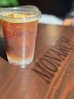 Spiced pear espresso tonic