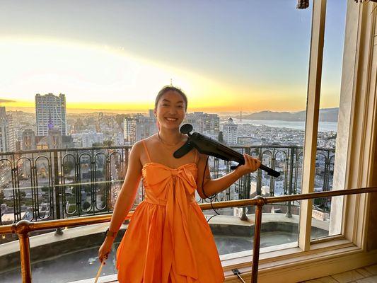 Performing at the Crown Room at the Fairmont Hotel