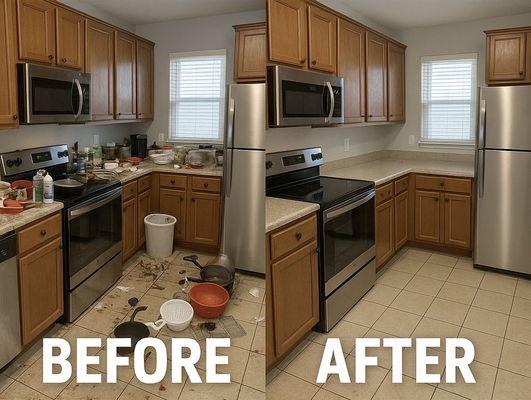 Before and After cleaning