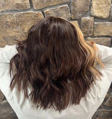 Block work today such pretty colors together! Blonde after box dye also