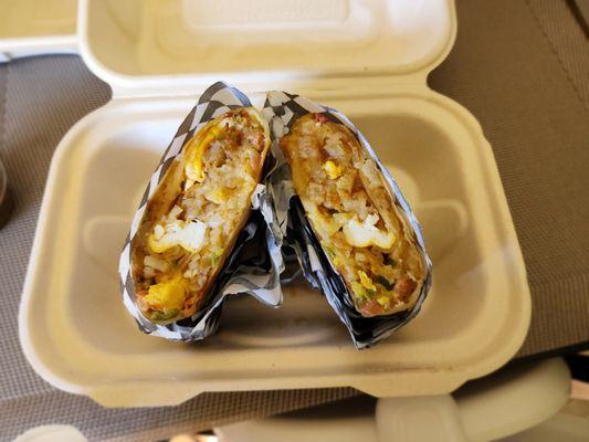 Brave breakfast burrito