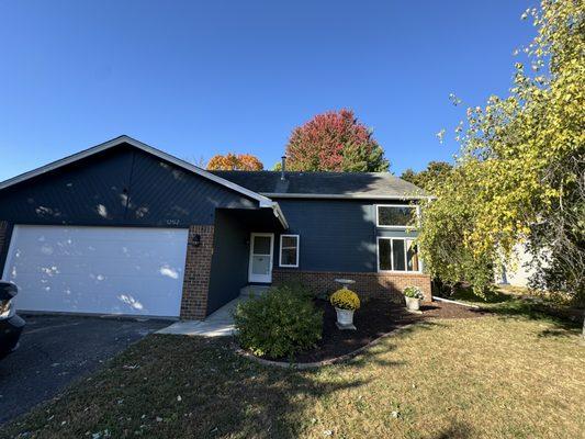 garage door also got painted.