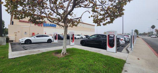 Professional Exterior Photo of the Tesla Supercharger Station