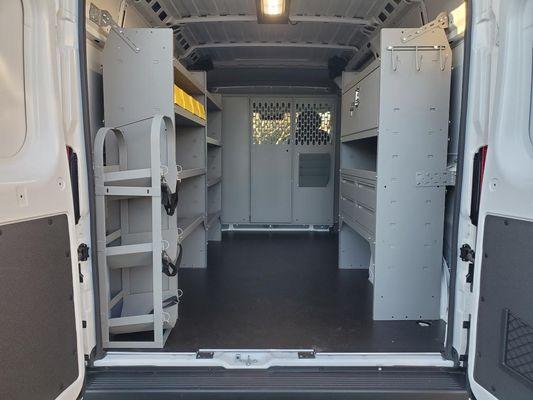 Van interior equipment. Shelves..doors..drawers..partitions and more.
Installation daily