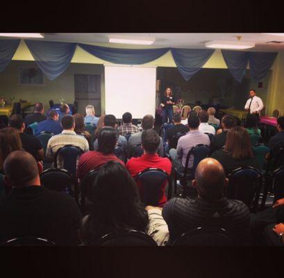 One of our church events. Helping the community understand insurance and financial products. Our company gives back 5% to charities