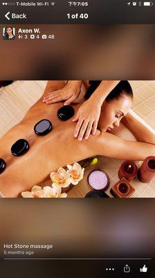 Hot stone massage
