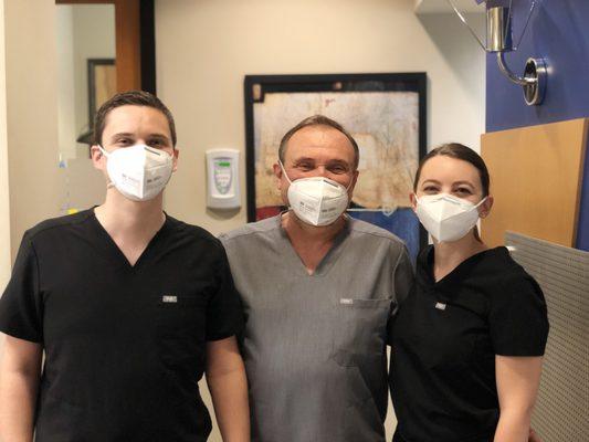 Dr's Daniel, his father Dr. Michael, and wife Dr. Kristina!