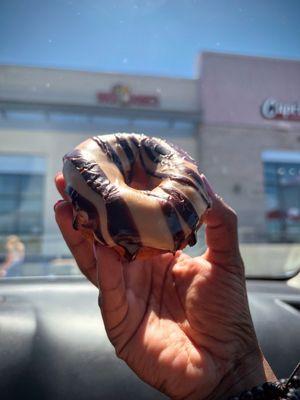 Chocolate peanut butter donut