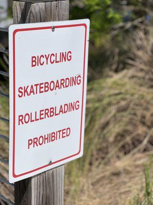 Prohibited on the dock