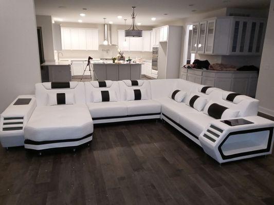 I was very happy with how fast and careful they where with setting up my couches!