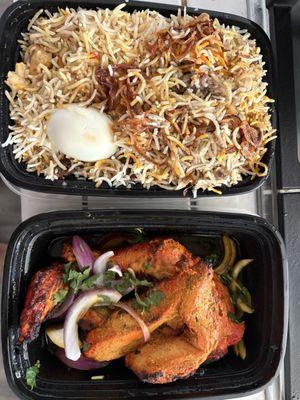 Kolkata Style Mutton Biryani / Tandoori Chicken