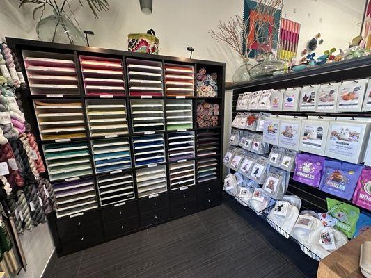 Felt and materials in The Wild Hare Haberdashery in Saratoga, California - July 2025