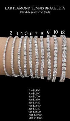 The Best prices for CVD tennis bracelet with 14k gold