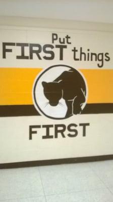 They have these little phrases in every hall