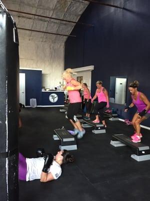 my gang getting down on the steppers! cardio queens