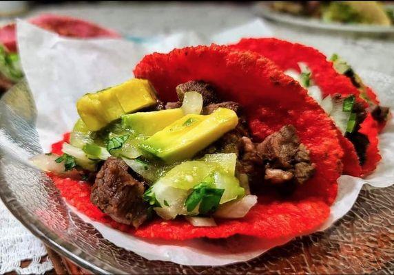 Flaming hot Cheeto tortilla